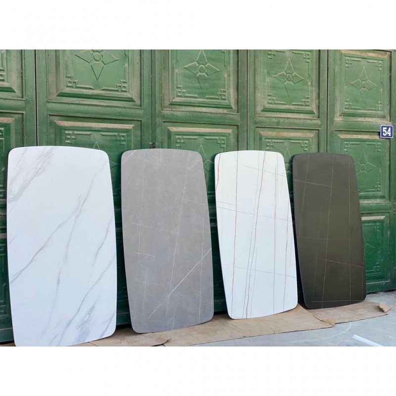 Bộ bàn ăn mặt đá phiến Ceramic kèm ghế Leaf