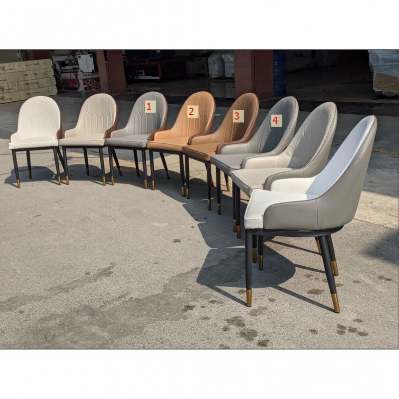 Bộ bàn ăn tròn mâm xoay đá Ceramic kèm ghế Monet có tay