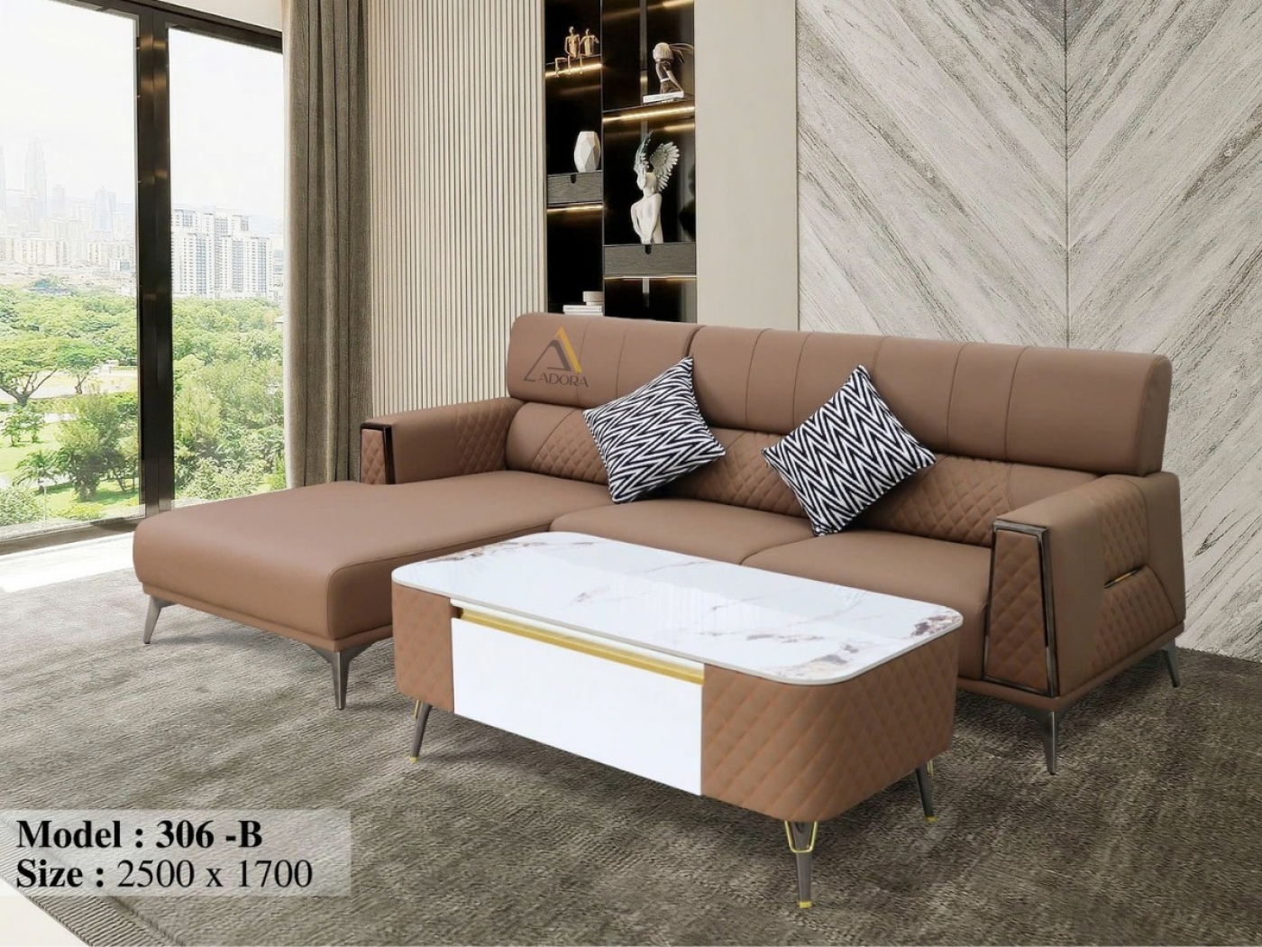 Sofa góc L Adora VT306