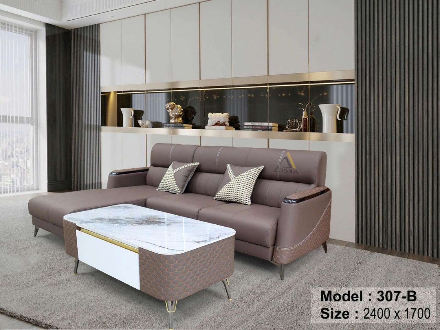 Sofa góc L Adora VT307