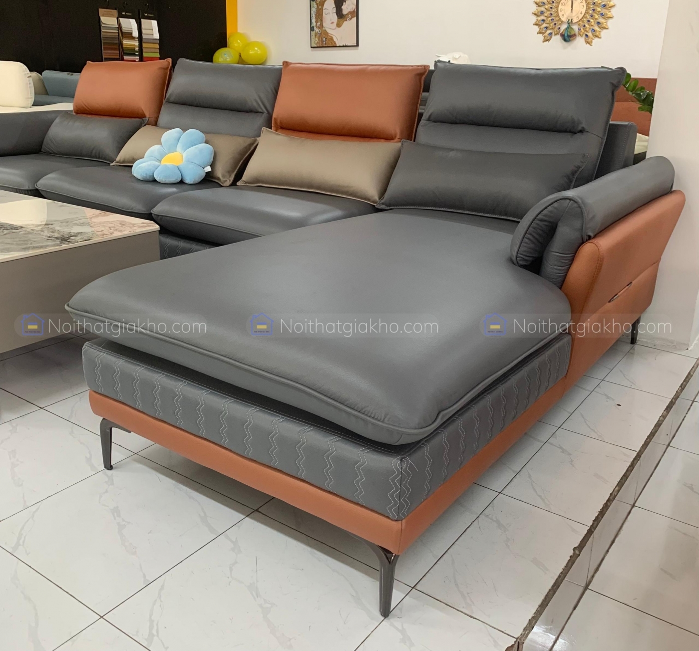 Bộ sofa góc L Adora cao cấp NTVT006
