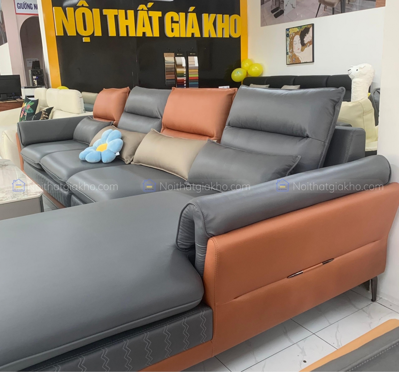 Bộ sofa góc L Adora cao cấp NTVT006