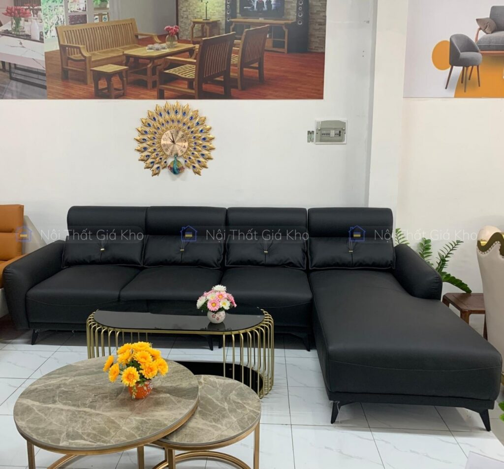 Bộ sofa góc L cao cấp 3mx1m8 tặng bàn trà
