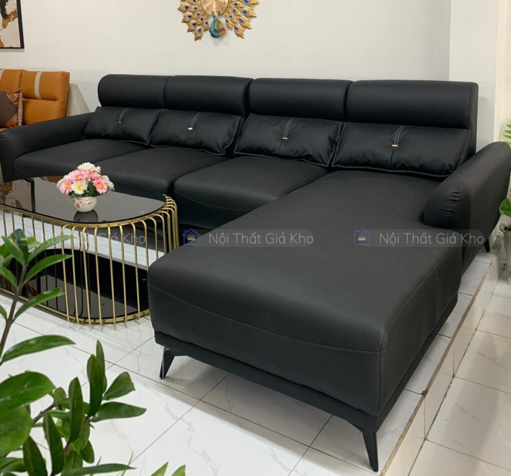 Bộ sofa góc L cao cấp 3mx1m8 tặng bàn trà