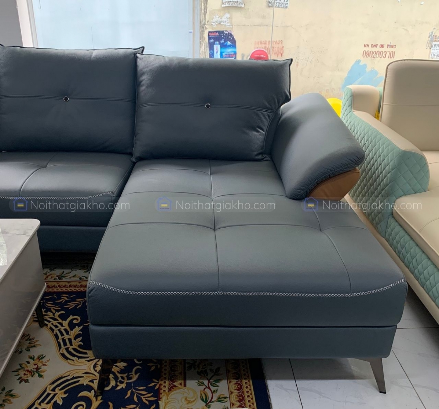 Bộ sofa góc L vải công nghệ cao cấp NTVT012