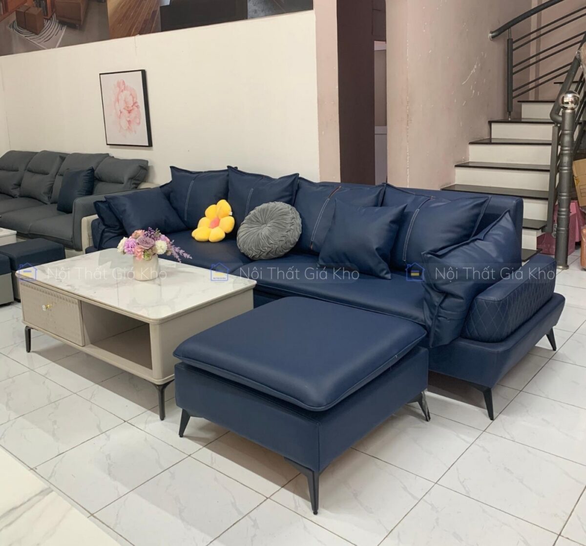 Bộ sofa phòng khách vải công nghệ