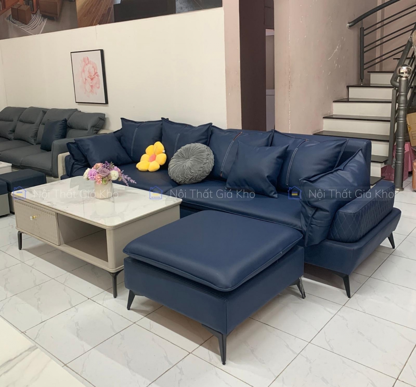 Bộ sofa phòng khách vải công nghệ