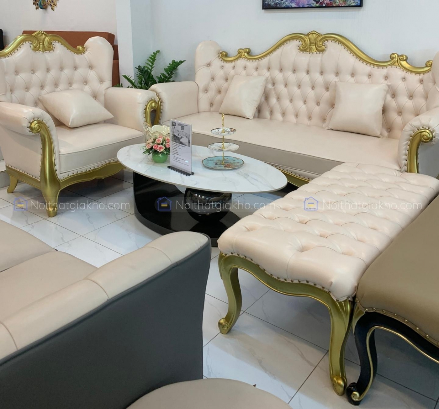 Bộ sofa tân cổ điển hoàng gia cao cấp