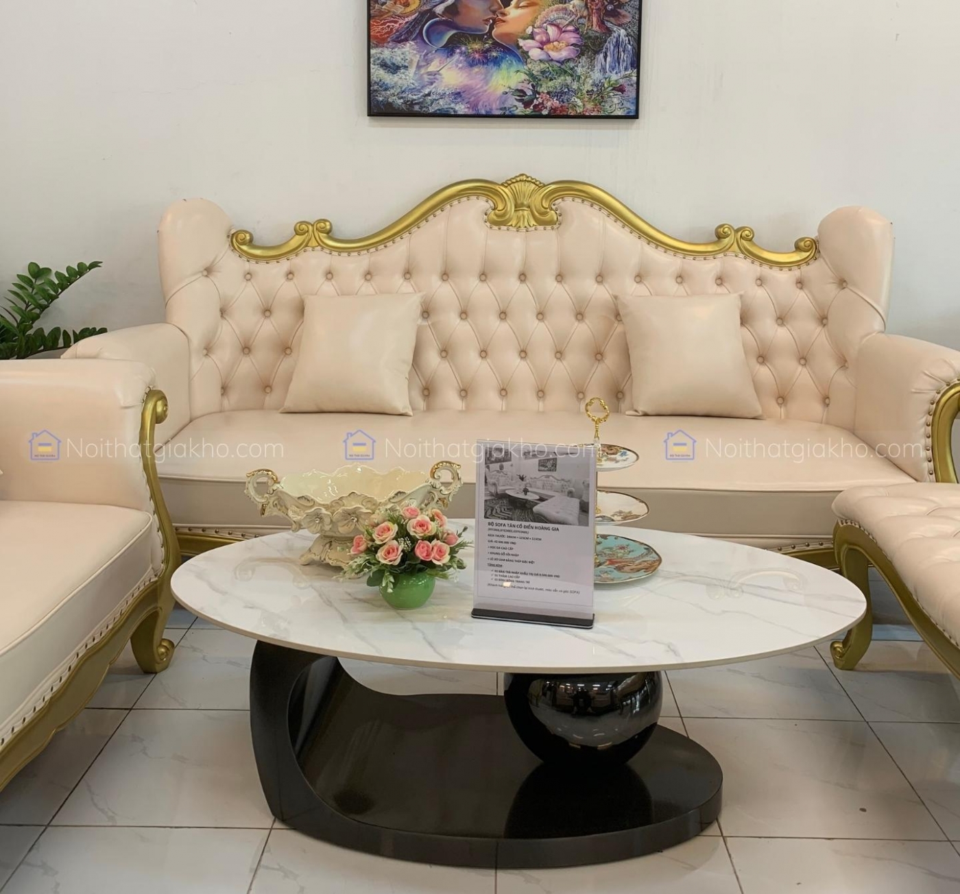 Bộ sofa tân cổ điển hoàng gia cao cấp