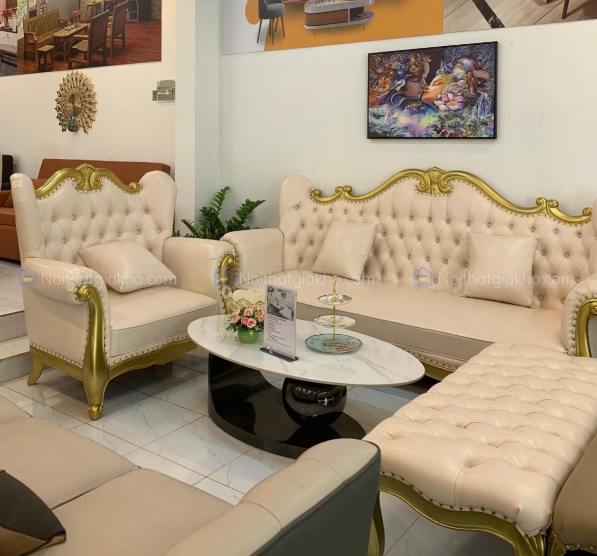 Bộ sofa tân cổ điển hoàng gia cao cấp