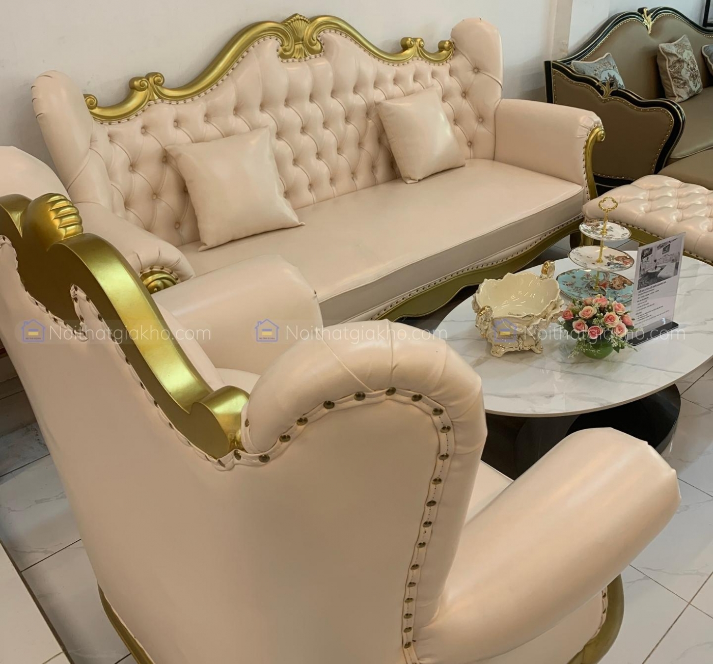 Bộ sofa tân cổ điển hoàng gia cao cấp