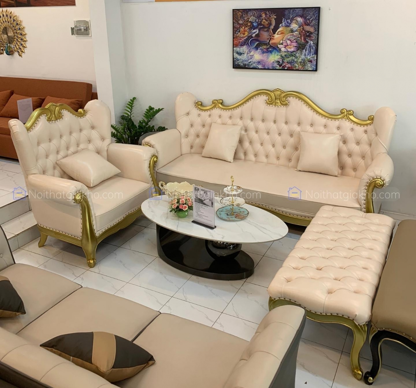 Bộ sofa tân cổ điển hoàng gia cao cấp