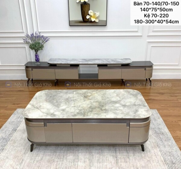 Combo bàn trà sofa kệ tivi đồng bộ