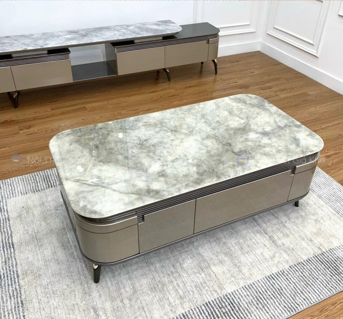 Combo bàn trà sofa kệ tivi đồng bộ