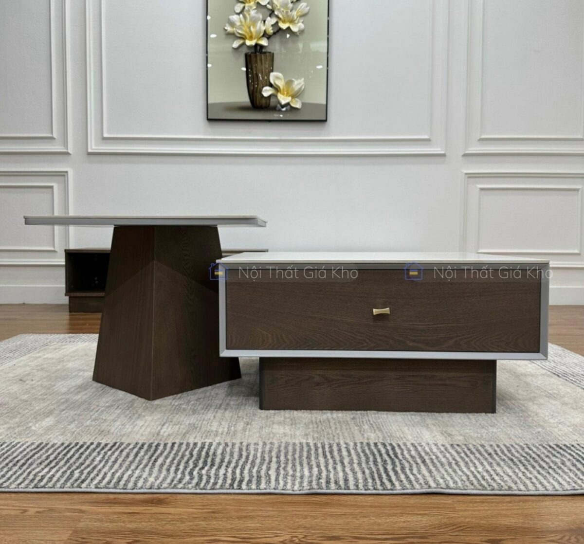 Combo bàn trà và kệ tivi