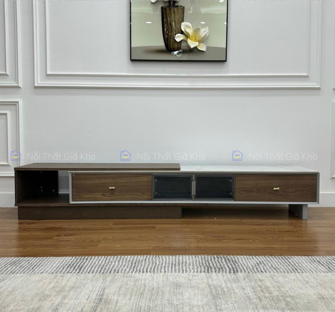 Combo bàn trà và kệ tivi