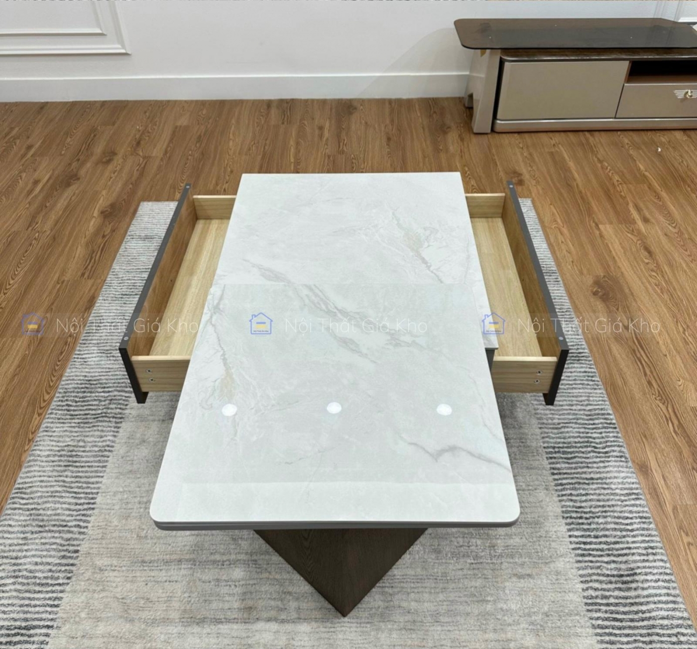 Combo bàn trà và kệ tivi