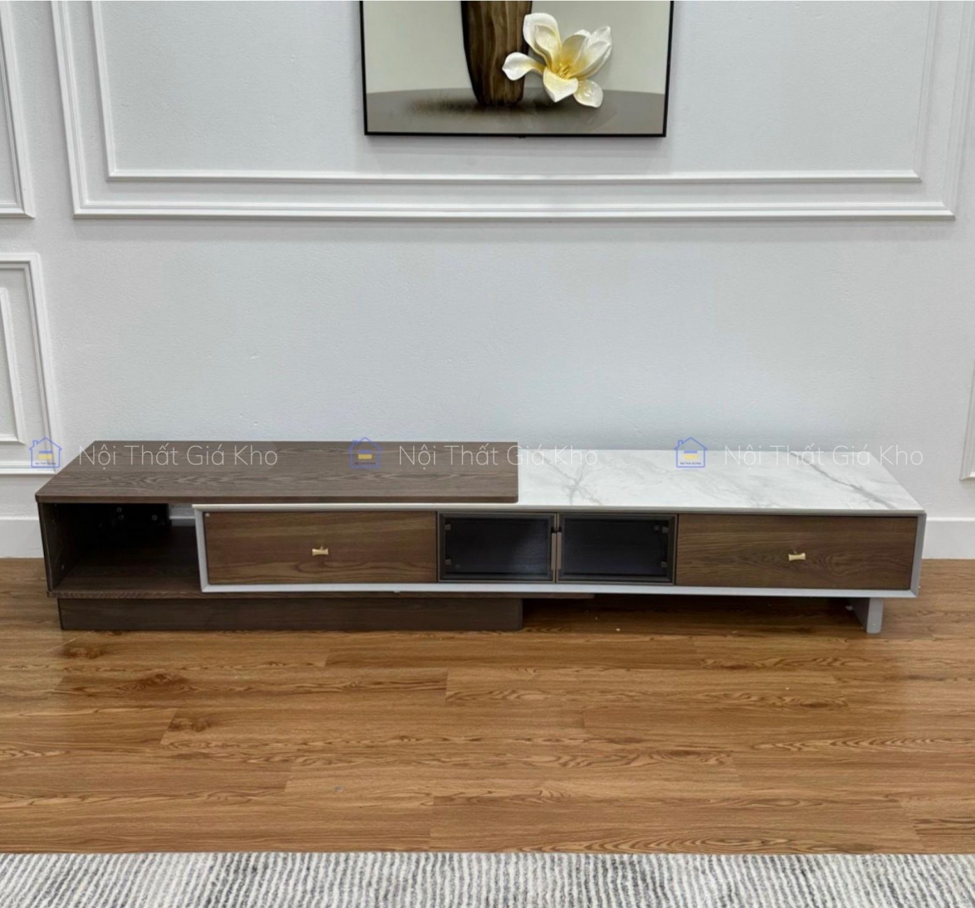 Combo bàn trà và kệ tivi