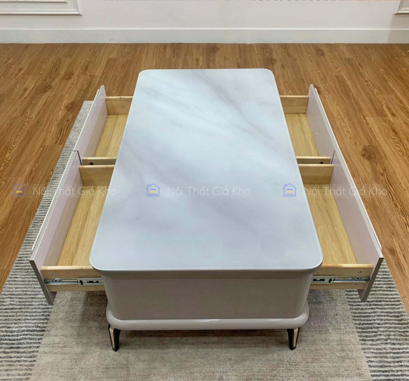 Combo bàn trà và kệ tivi đồng bộ