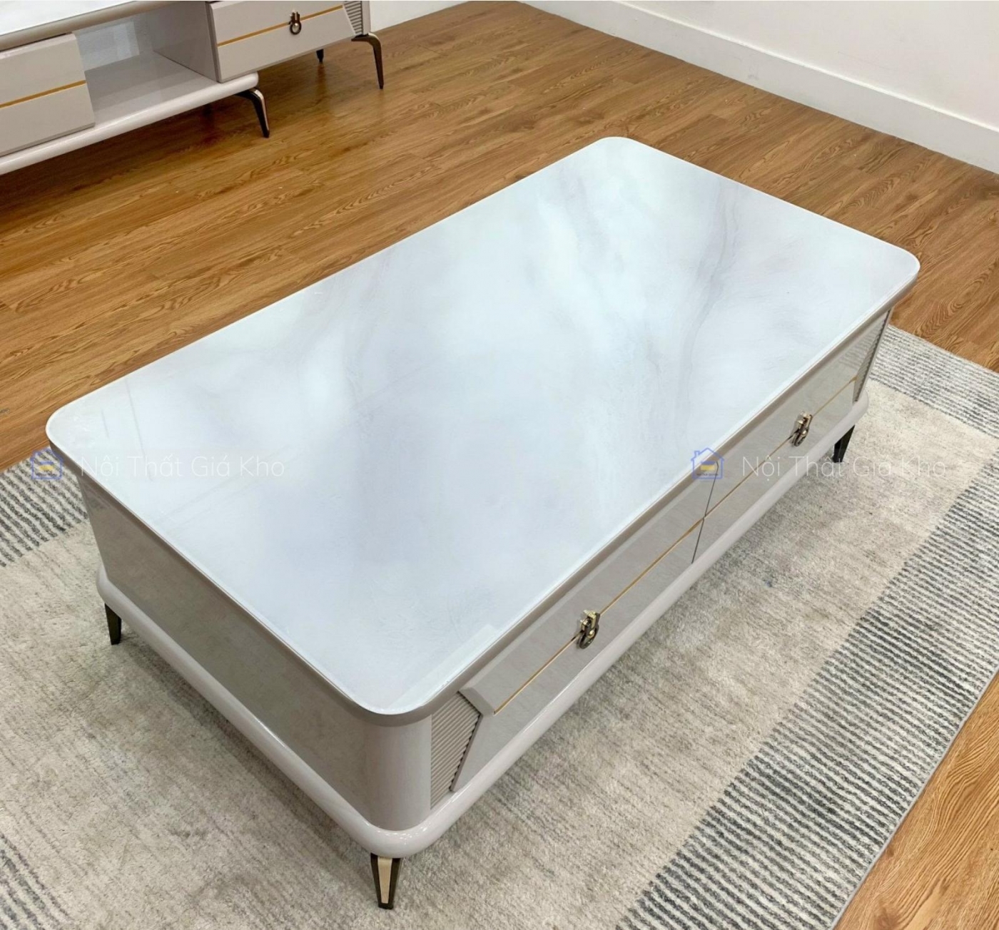 Combo bàn trà và kệ tivi đồng bộ