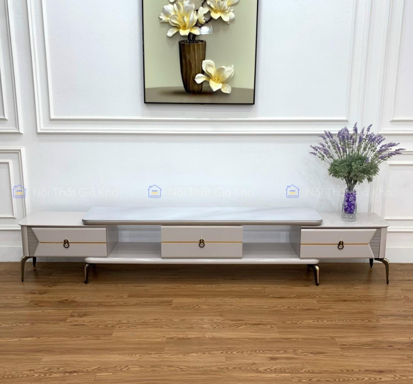 Combo bàn trà và kệ tivi đồng bộ