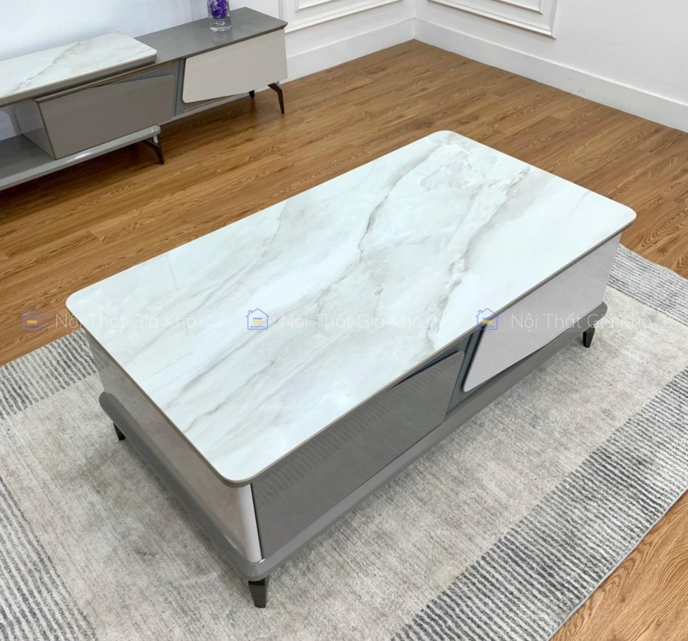 Combo bàn trà và kệ tivi nhập khẩu