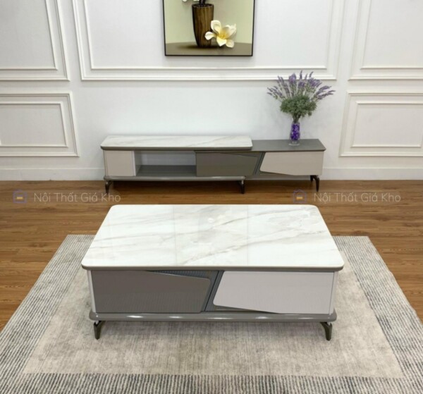 Combo bàn trà và kệ tivi nhập khẩu