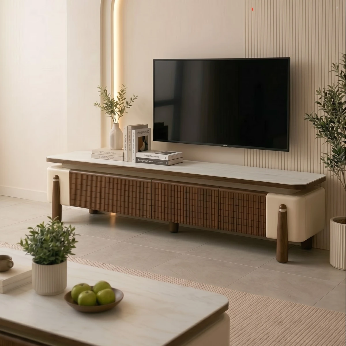 Combo bàn trà và kệ tivi nhập khẩu BT23