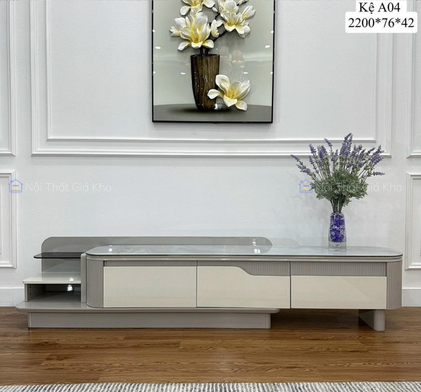 Combo bàn trà và kệ tivi nhập khẩu đẹp