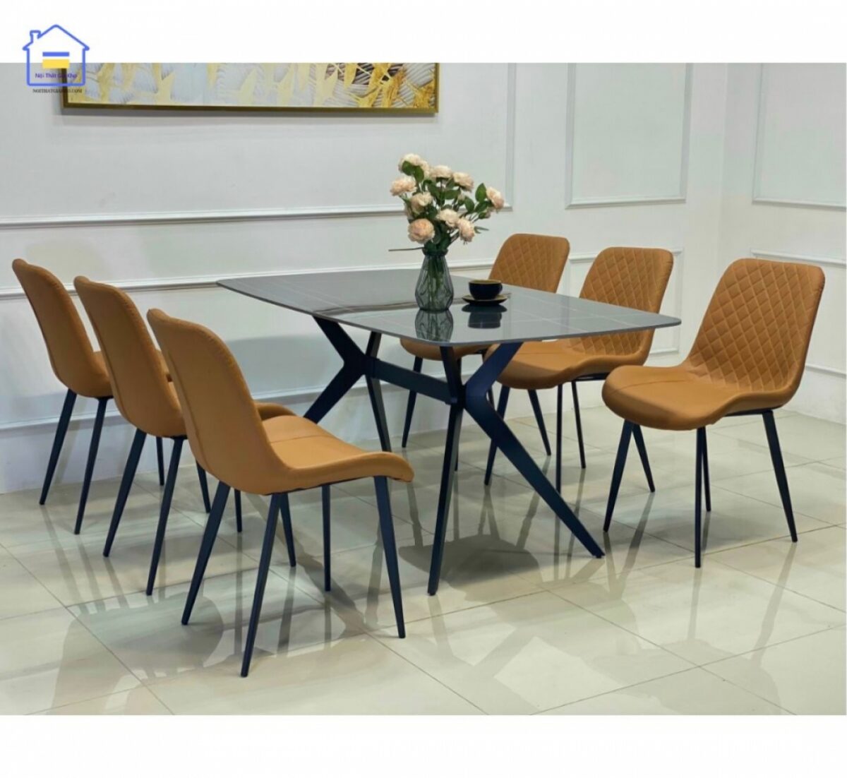 Ghế Nelson trám bọc da