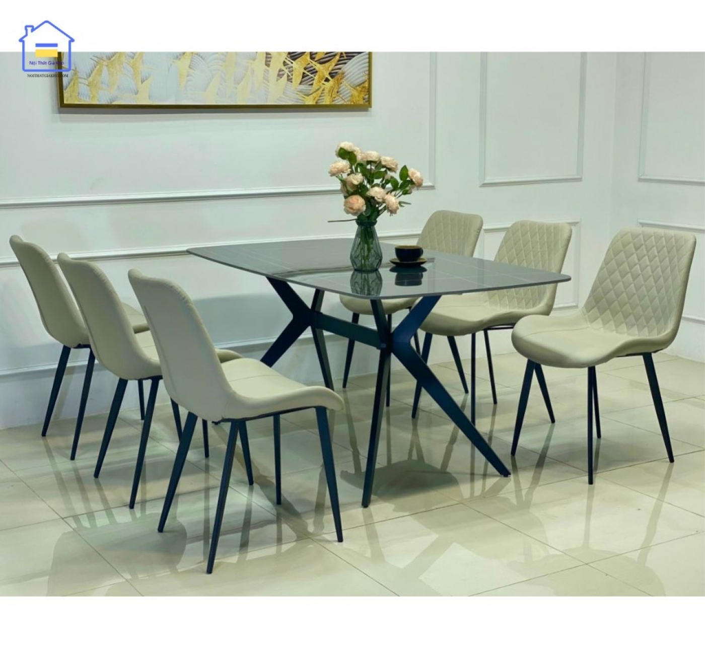 Ghế Nelson trám bọc da