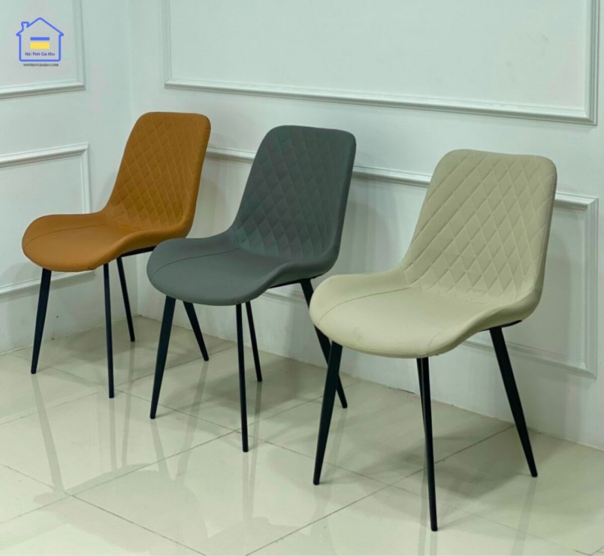 Ghế Nelson trám bọc da