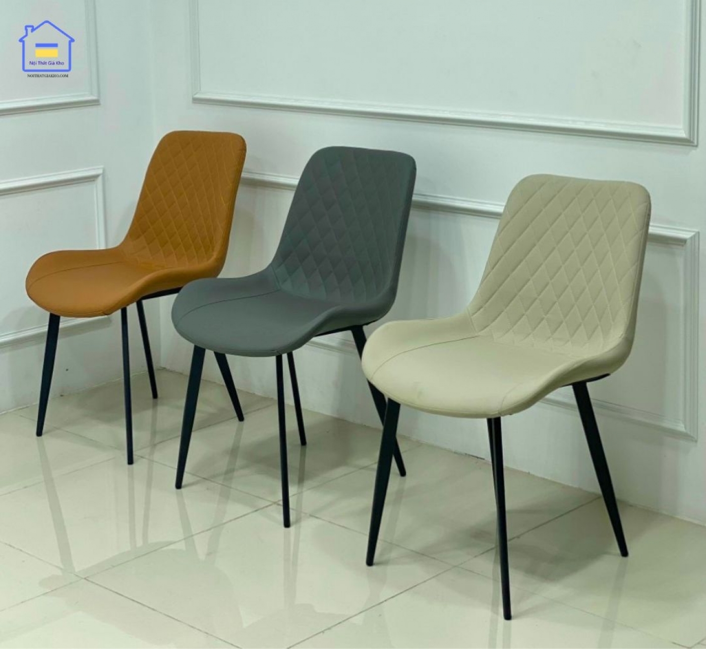 Ghế Nelson trám bọc da