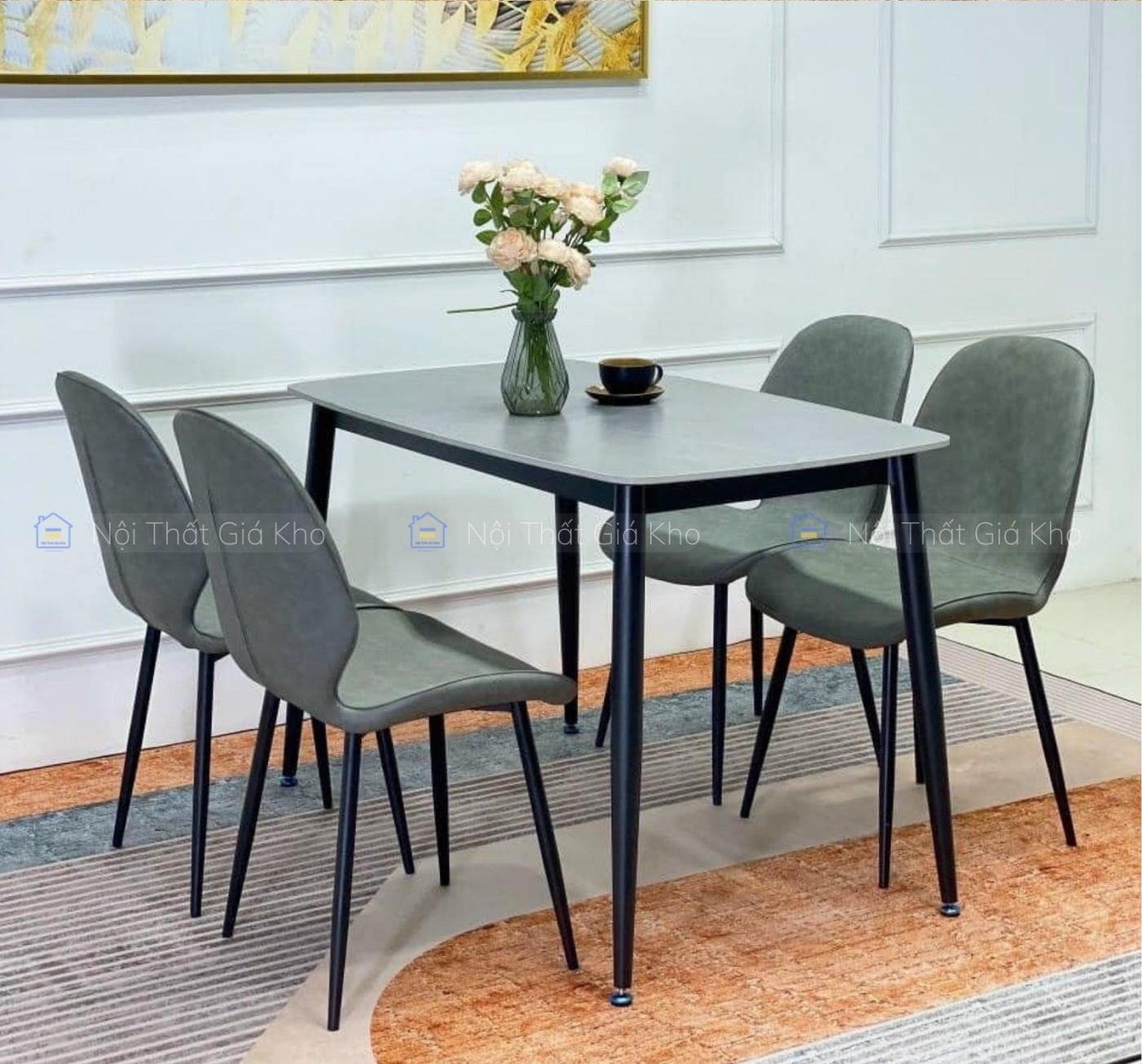 Ghế ăn bọc da, ghế Nordic nhập khẩu