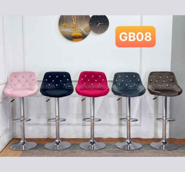 Ghế quầy bar bọc vải nhung GB08