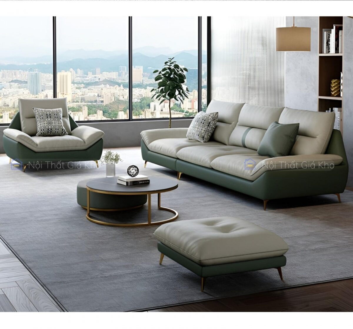 Ghế sofa băng 3 chỗ bọc da cao cấp