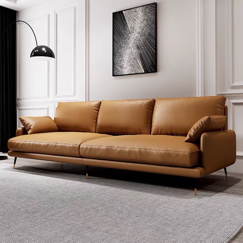 Ghế sofa băng phòng khách bọc da dài 2m2
