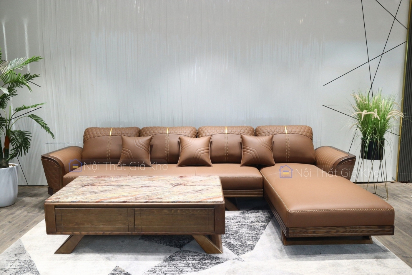 Sofa gỗ góc L Adora VT890