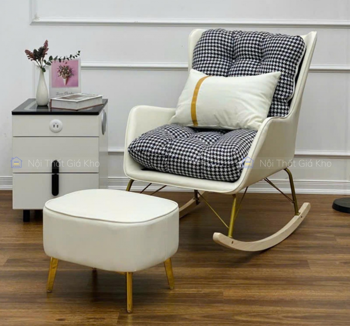 Ghế sofa thư giãn nhập khẩu kèm đôn