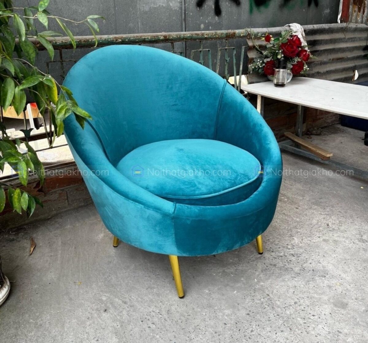 Ghế sofa thư giãn cho tiệm Nail, Sofa đơn nhỏ gọn