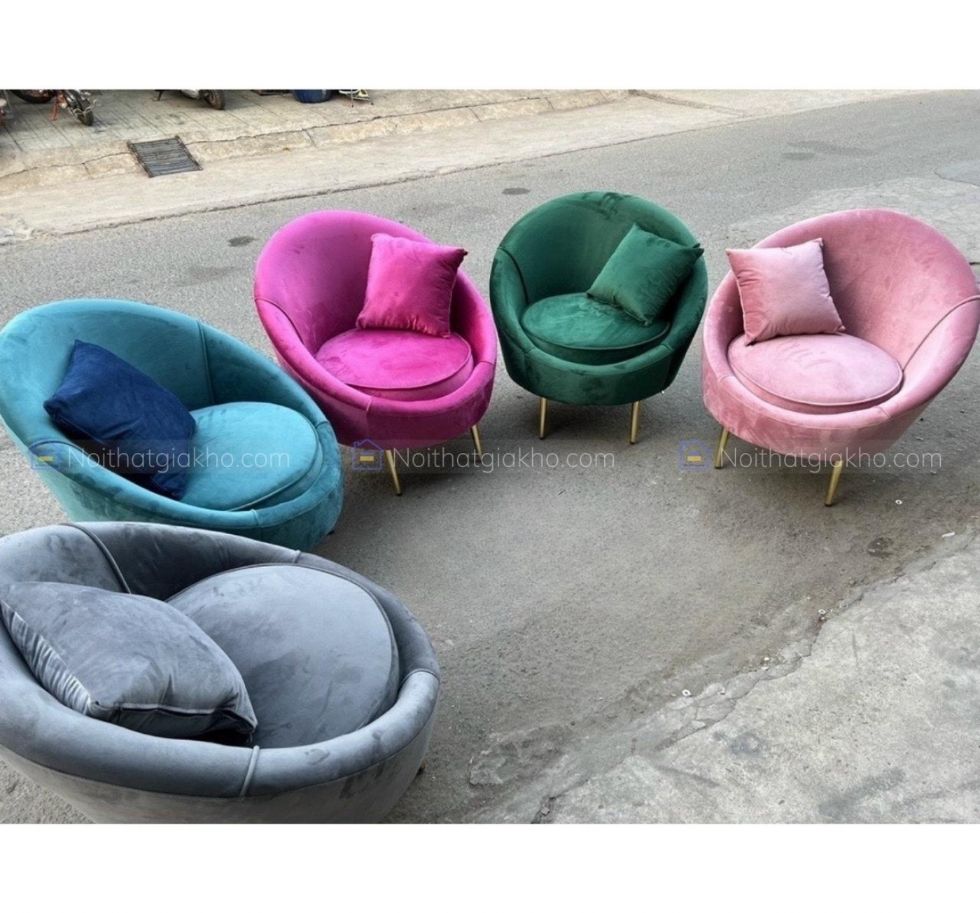 Ghế sofa thư giãn cho tiệm Nail, Sofa đơn nhỏ gọn