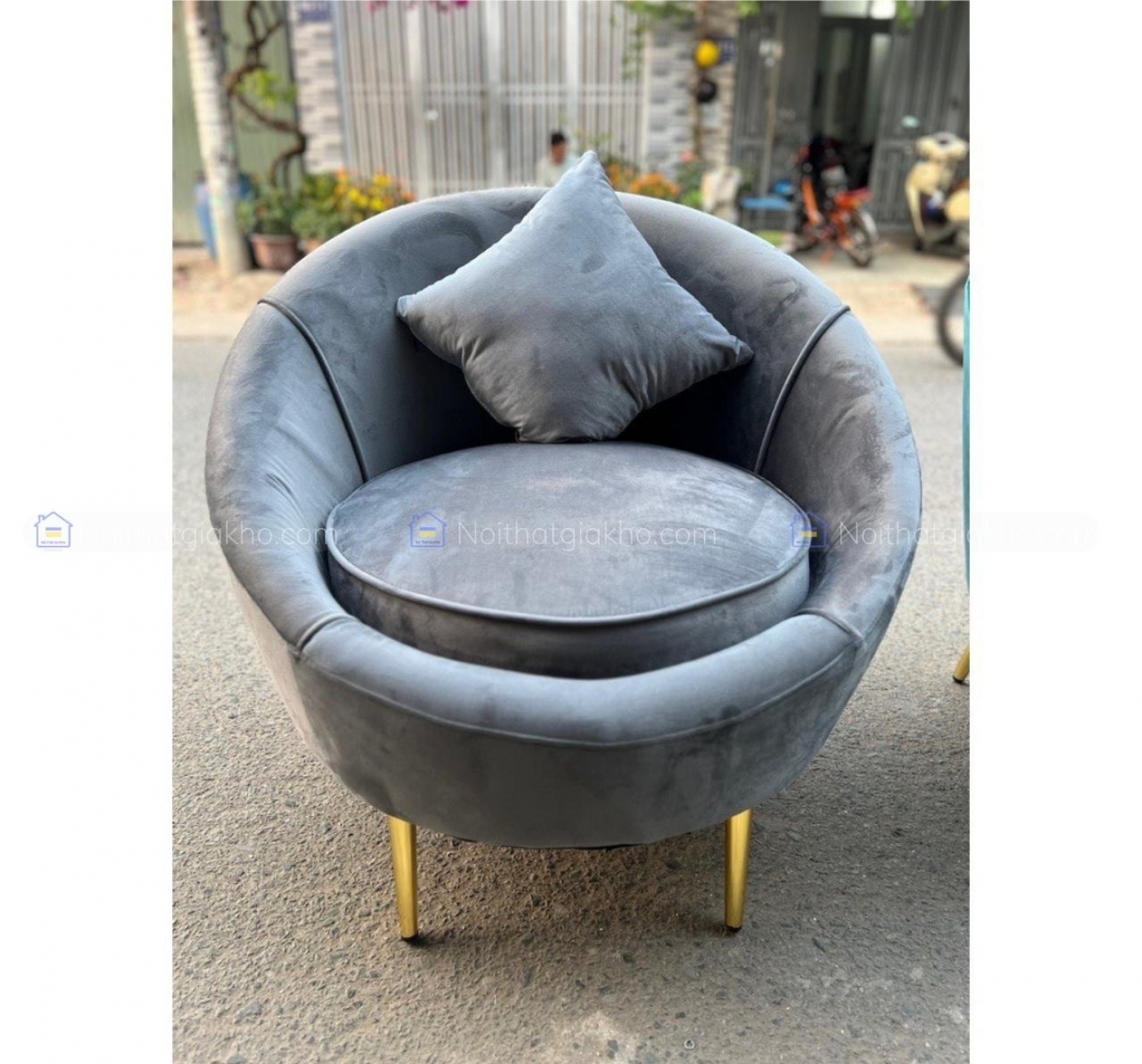 Ghế sofa thư giãn cho tiệm Nail, Sofa đơn nhỏ gọn