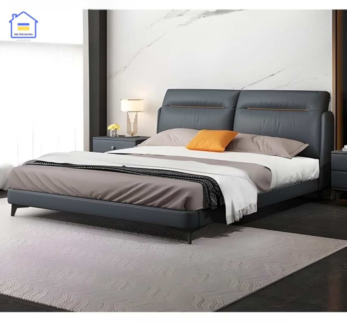 Giường bọc da Adora GGK08