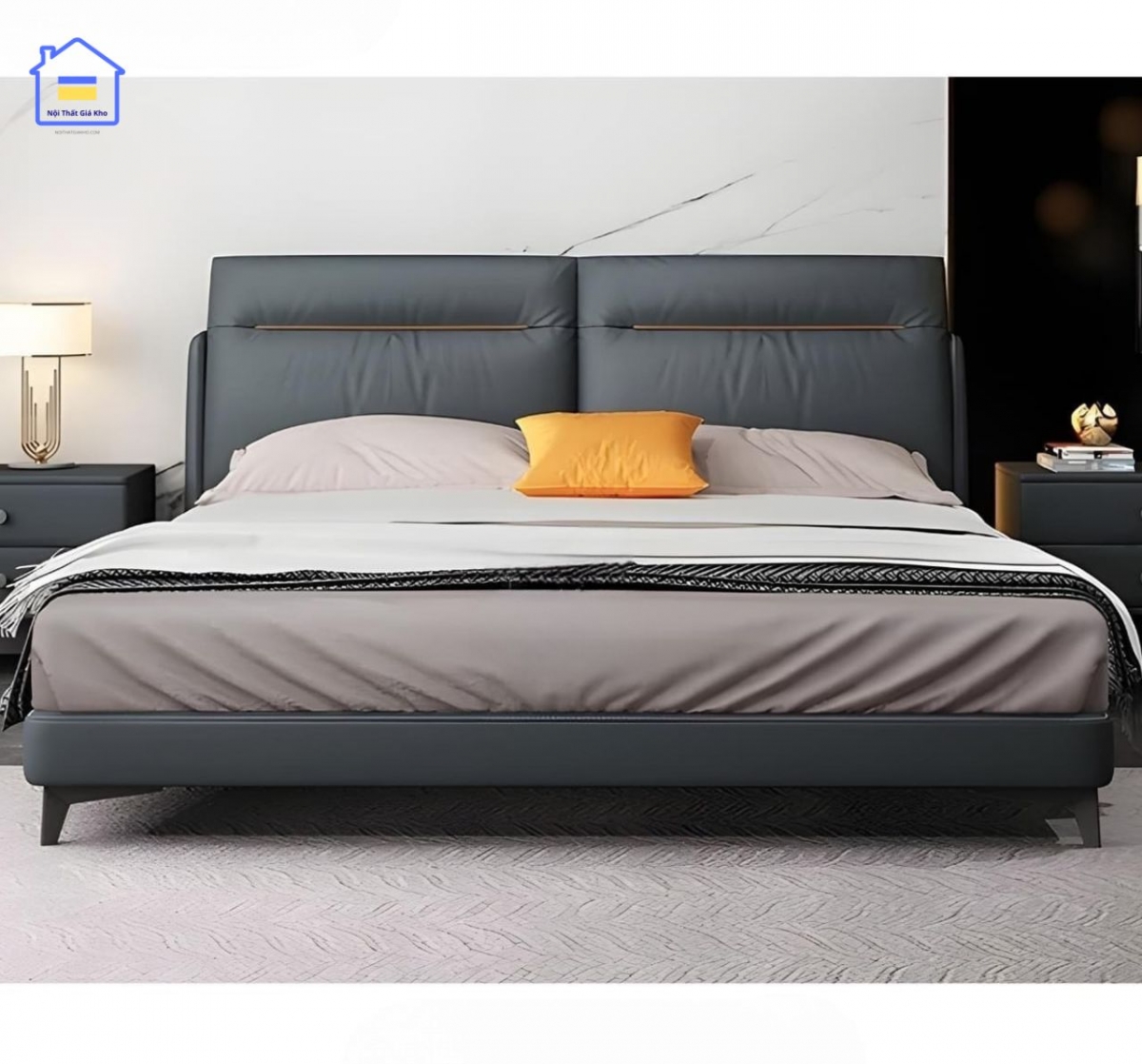 Giường bọc da Adora GGK08