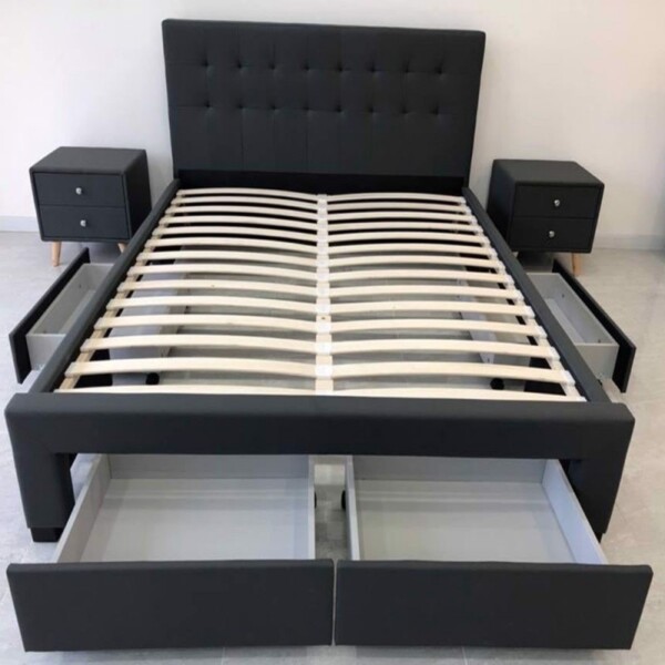 Giường bọc da Adora TL10 hộc kéo