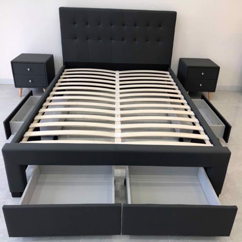 Giường bọc da Adora TL10 hộc kéo