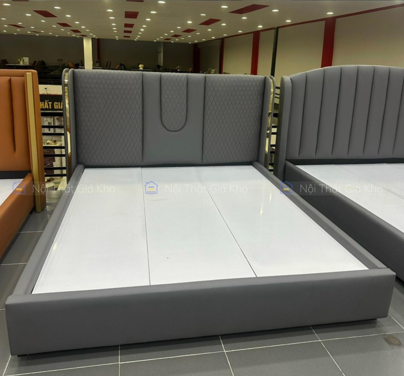 Giường bọc da giá rẻ Adora