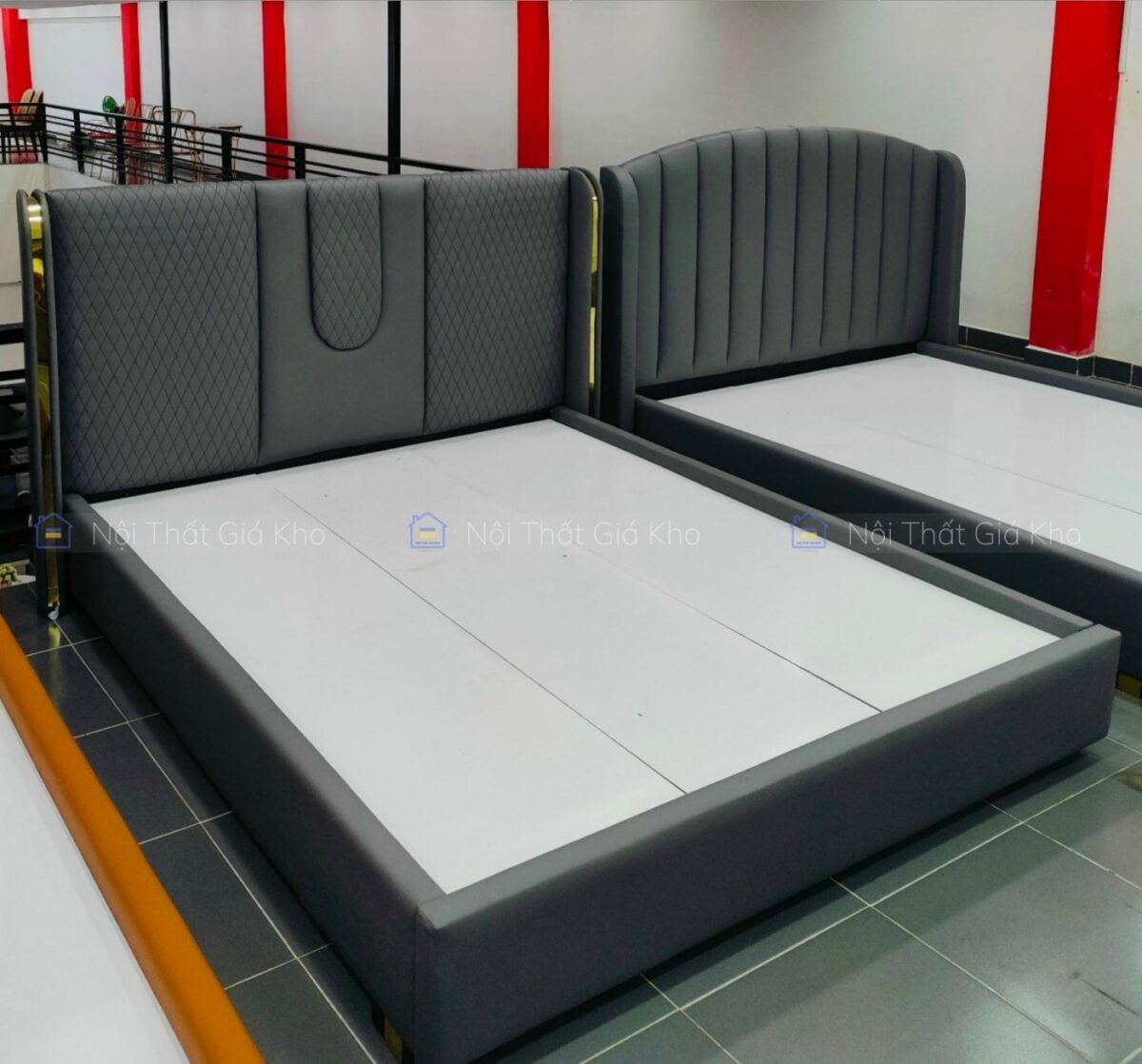 Giường bọc da giá rẻ Adora