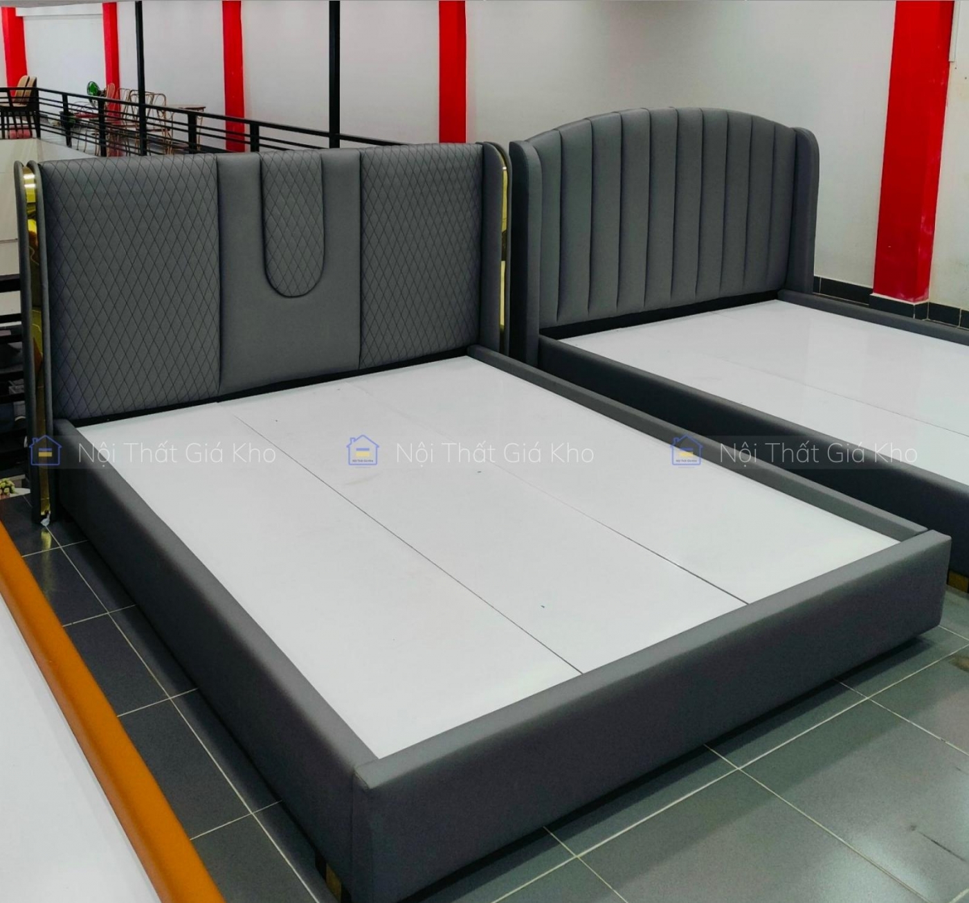 Giường bọc da giá rẻ Adora