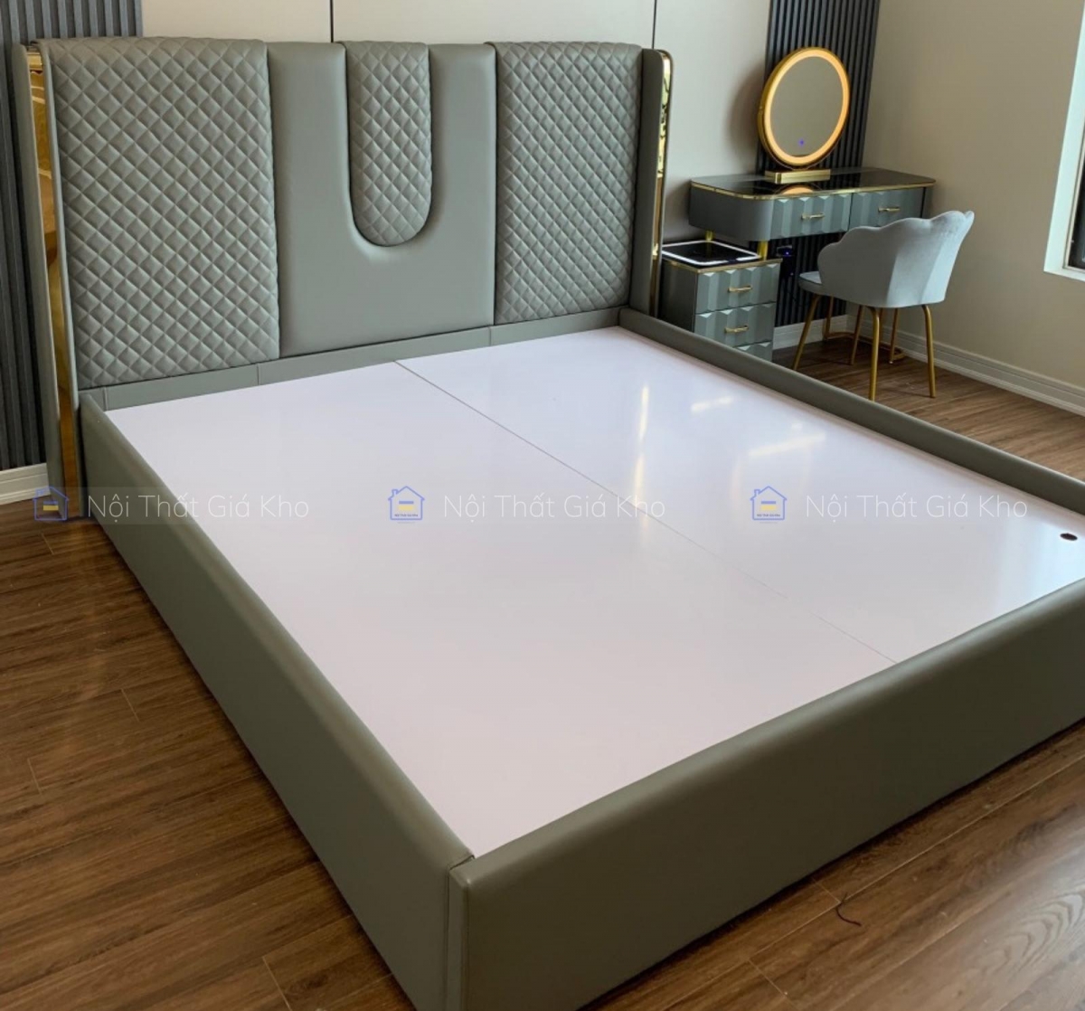 Giường bọc da giá rẻ Adora